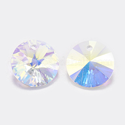 Breloques de strass en verre à facettes&nbsp;RGLA-F049-8mm-001AB