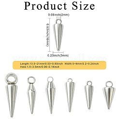60 pz 6 stili pendenti in acciaio inossidabile 201/304&nbsp;STAS-CJ0002-93