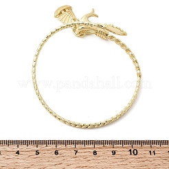 Bracelets de manchette en laiton avec micro-pavé de zircone cubique transparent&nbsp;BJEW-F526-04G