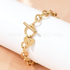 Bracelets à breloques en acier inoxydable 304 doré&nbsp;NJEW-K284-01G-C