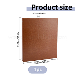 Cartelle portadocumenti ad anelli in pelle PU&nbsp;OFST-WH0004-196B
