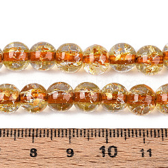 Fili di perline di vetro trasparenti screpolate&nbsp;X1-GLAA-N030-8mm-01G