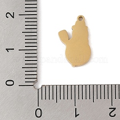 Weihnachtsthema Ionenbeschichtung (IP) 304 Edelstahl Emaille Anhänger&nbsp;STAS-Z083-07G-10