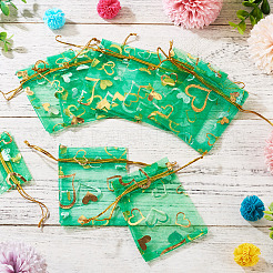 50 sachet en organza imprimé cœur&nbsp;OP-TADJ0001-01I