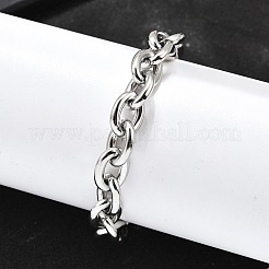304 Edelstahl-Kabelkettenarmbänder für Damen&nbsp;BJEW-Q050-01C-P