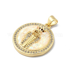 Pendentifs en laiton zircon cubique transparent&nbsp;KK-A221-28A-G
