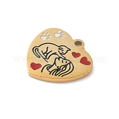 Pendentifs en acier inoxydable 304 émaillés&nbsp;STAS-I351-21G-02