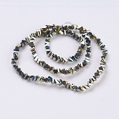 Chapelets de perles en verre électroplaqué&nbsp;EGLA-J145-6mm-FP03
