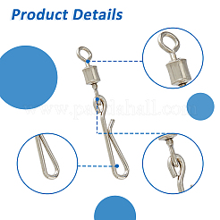100 pezzo di chiusura per amo da pesca in ottone con acciaio inossidabile&nbsp;FIND-FH0010-48P