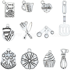 66 pz 11 stili di pendenti in lega stile tibetano a tema cottura di torte&nbsp;FIND-SC0021-47