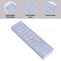 MDF mit Samt überzogene Ring-Organizer-Ausstellungstabletts&nbsp;RDIS-WH0001-43