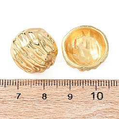 Strukturierte runde Ohrstecker aus Messing&nbsp;EJEW-D346-05G