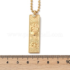 Collane con ciondolo a forma di costellazione rettangolare in zirconia cubica trasparente in acciaio inossidabile 304 per donna e uomo&nbsp;NJEW-S435-01G-D