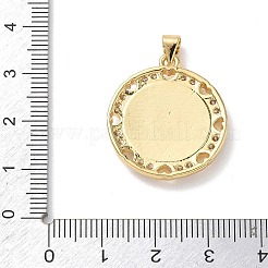 Religiöse Messinganhänger mit Mikropavé-Fassung aus klaren Zirkonia&nbsp;KK-L268-020G-05