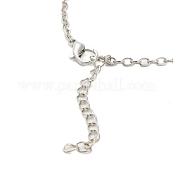 Alliage de zinc avec pendentifs en cuir&nbsp;NJEW-Z034-01C-P