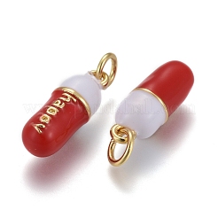 Pendentifs d'émail en laiton &nbsp;KK-F821-51B