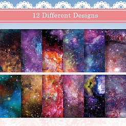 24 feuilles 12 styles de blocs de papier scrapbooking&nbsp;DIY-WH0304-989G