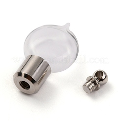 Pendentifs de bouteille en verre&nbsp;GLAA-H105-08P