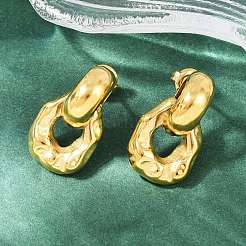 Ohrstecker aus 304 Edelstahlnuggets&nbsp;EJEW-K268-33G