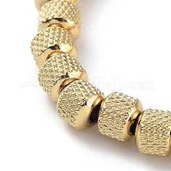 202 bracciali elastici in acciaio inossidabile con perline a colonna scanalata per uomo e donna&nbsp;BJEW-D034-02G