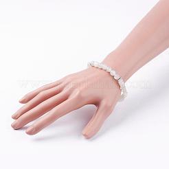 Natürliche weiße Mondsteinperlen dehnen Armbänder aus&nbsp;BJEW-JB03374-03
