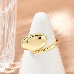 Ovale offene Manschettenringe aus Messing für Damen&nbsp;RJEW-G343-17G