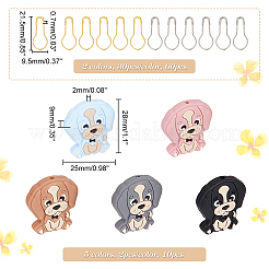 Protectores de agujas de tejer con cuentas de silicona para perros (DIY) y marcadores de puntos.&nbsp;IFIN-NB0001-56