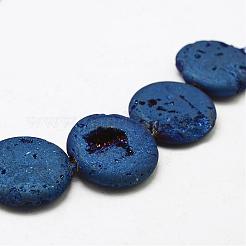 Galvanisierte natürliche Druzy Geode Kristallperlen Stränge&nbsp;G-N0251-30mm-04