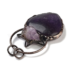 Natürlicher Amethyst & große Amethystanhänger&nbsp;G-A221-04D