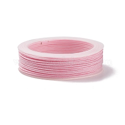 Geflochtenen Nylonfäden, gefärbt, Knotenschnur, zum chinesischen knoten, Kunsthandwerk und Schmuckherstellung, rosa, 1.5 mm, ca. 13.12 Yard (12m)/Rolle