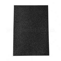 Foglio di spugna di carta espansa, con paillettes luccicanti, nero, 29.7x20.1x0.2cm, 10 fogli / borsa
