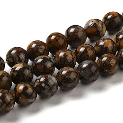 Naturelles africaines perles d'opale brins, ronde, 10~10.5mm, Trou: 1.4mm, Environ 37 pcs/chapelet, 15.16'' (38.5 cm)