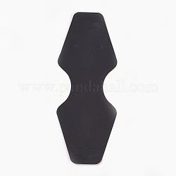 Kunststoff-Grafikkarten, verwendet für halskette und ohrring, Schwarz, 12.5x5 cm, ca. 100 Stk. / Beutel