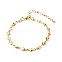Bracelets de chaînes à maillons en laiton, or, 7-1/4 pouce (18.5 cm)