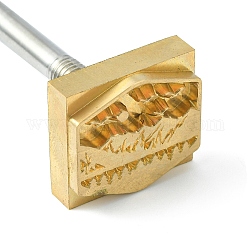 Stampaggio goffratura saldatura ottone con timbro, per torta/legna, oro, modello di montagna, 30mm