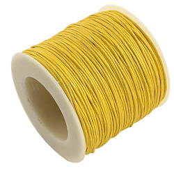 Cavi filo in cotone cerato, giallo, 1mm, circa 100iarde/rotolo