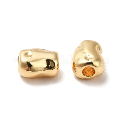 Messing Perlen, langlebig plattiert, Oval, echtes 18k vergoldet, 5.5x4.5x3 mm, Bohrung: 1.6 mm