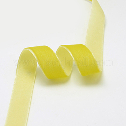 Односторонняя бархатная лента толщиной 1/8 дюйм, желтые, 1/8 дюйм (3.2 мм), о 200yards / рулон (182.88 м / рулон)