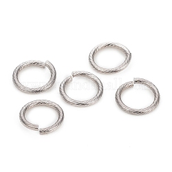 304 Stainless Steel Jump Ring, Open Jump Rings, Stainless Steel Color, 15.2x2mm, 12 Gauge, Inner Diameter: 11mm
