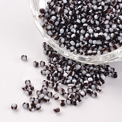 12/0 perles en verre de couleurs opaques, perles rondes de semences, Sienna, 1.5~2x2mm, Trou: 0.5mm, environ 22500 pcs/450 g