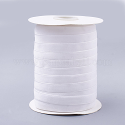 Односторонняя бархатная лента, белые, 3/8 дюйм (9.5~10 мм), о 50yards / рулон (45.72 м / рулон)