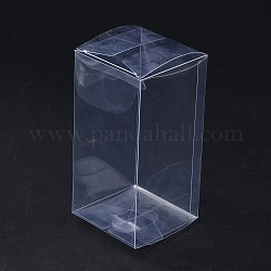 Прямоугольная прозрачная пластиковая коробка из пвх подарочная упаковка, водонепроницаемая складная коробка, для игрушек и форм, прозрачные, коробка: 7x7x14.1 см
