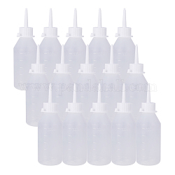 Benecreat Plastikleimflaschen, Transparent, 10.7x4.5 cm, Kapazität: 100 ml (3.38 fl. oz), 15 Stück / Set