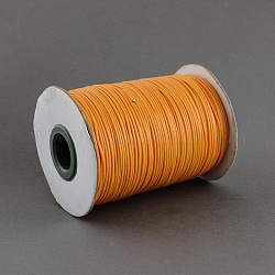 Koreanisch Gewachst Polyester-Schnur Wachsschnur Gewachste Kordel, Perlenschnur, orange, 0.5 mm, ca. 185 Yards / Rolle