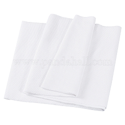 Tissu côtelé en coton pour les poignets, bordures de col encolure, blanc, 650x235x1mm