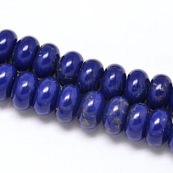 Rondelle Lapis Lazuli Beads Strands, Dyed, 10x6mm, Hole: 1mm, about 59pcs/strand, 15.7inch