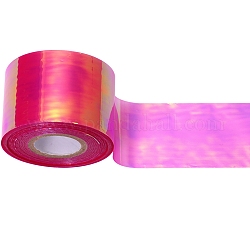 Shining Nail Art Decoration Accessories, Cellophane Paper, DIY Nail Tips for Women, Medium Violet Red, 40m, 100m/roll