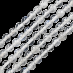 Natürliche Regenbogen-Mondstein-Perlenstränge, Runde, 3~3.5 mm, Bohrung: 0.6 mm, ca. 111 Stk. / Strang, 15.20 Zoll (38.6 cm)