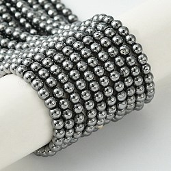 Brins de perles en pierre térahertz naturelle, ronde, 3mm, Trou: 0.7mm, Environ 146 pcs/chapelet, 15.75'' (40 cm)