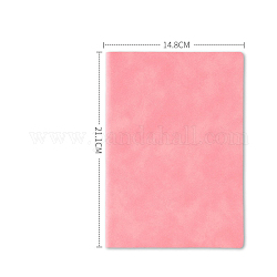 Cuaderno de cuero pu, con papel dentro, Rectángulo, para material de oficina escolar, rosa, 211x148mm, 200 páginas (100 hojas)